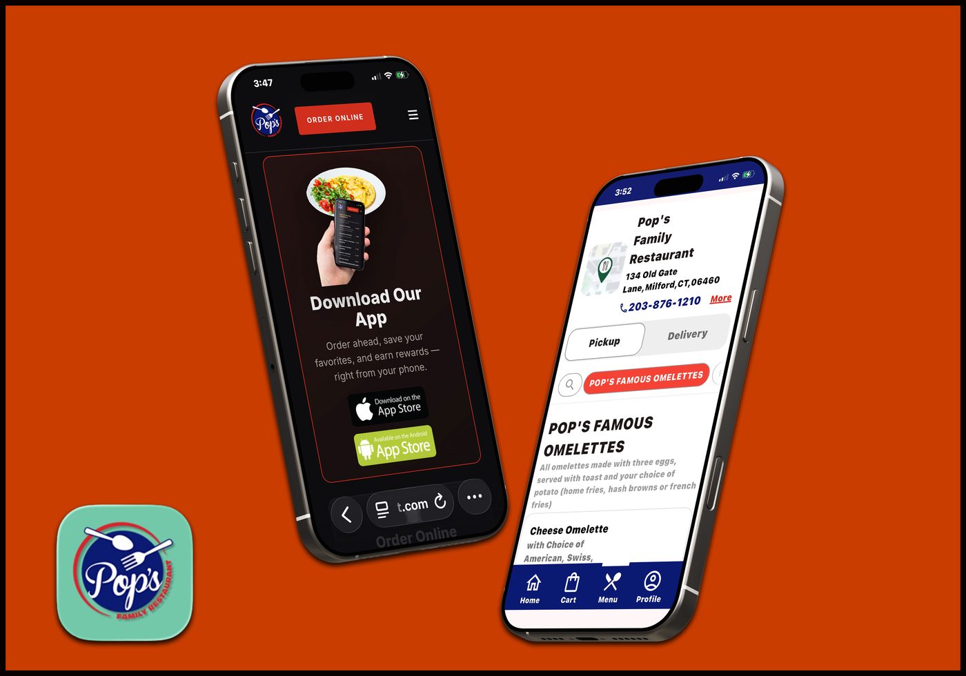 Download the Pop's Family Restaurant app: order ahead, save favorites and earn rewards from your phone. Available on the App Store and for Android.