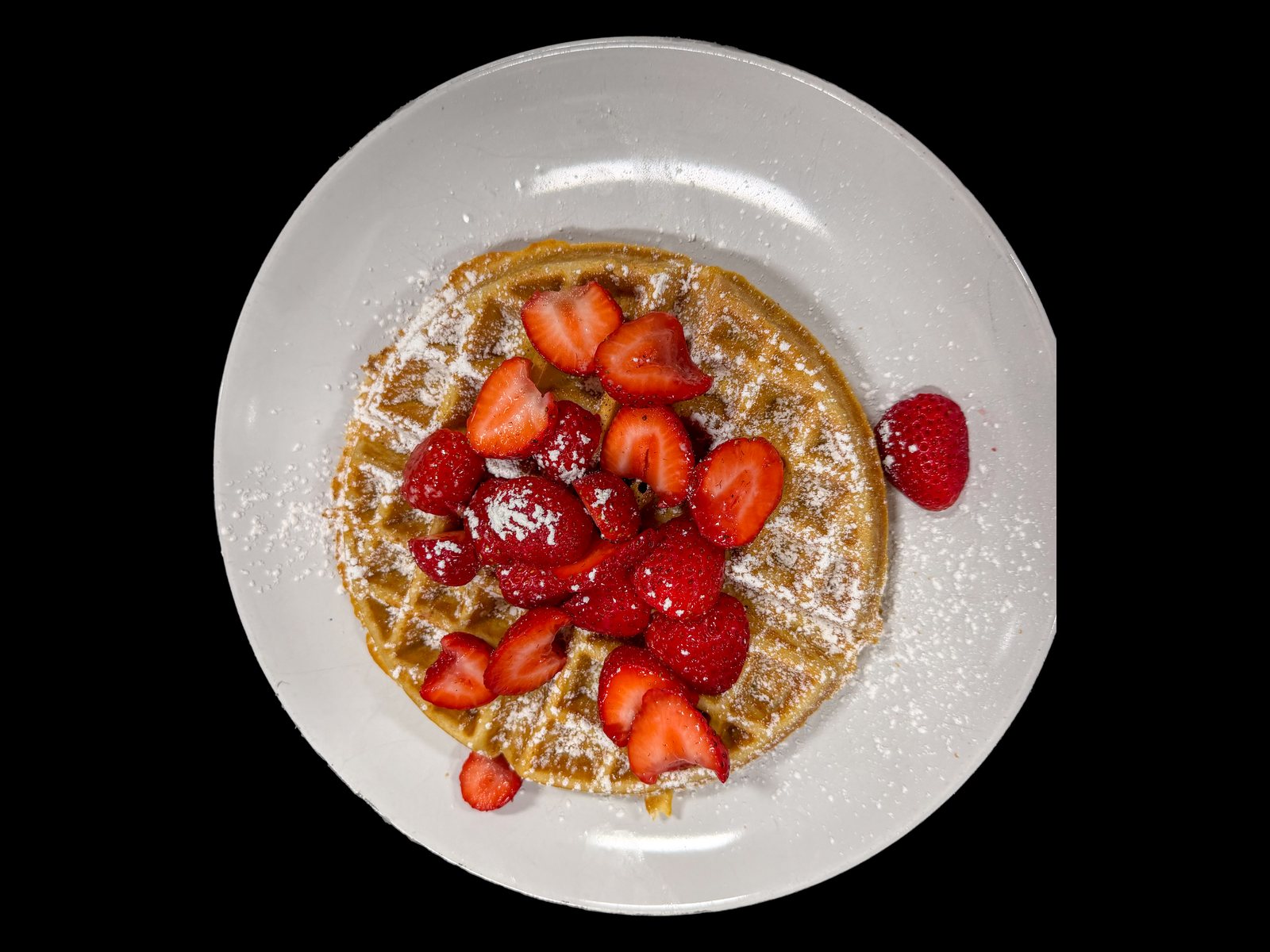 Waffle with Strawberries